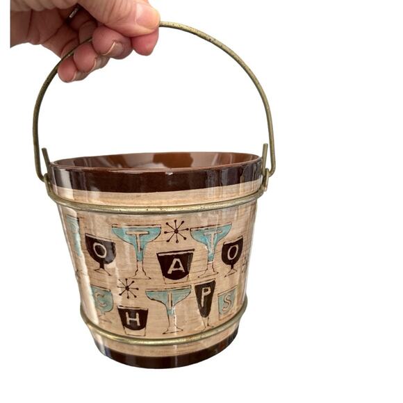 Vintage Fred Roberts Co Snacks Stoneware Buckets Set - Picture 3 of 11